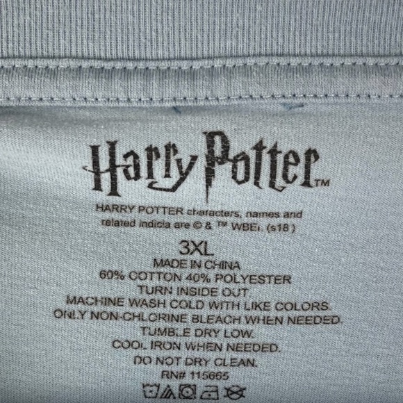 Harry Potter Lightweight Long Sleeve Cropped Tie Front Top - Picture 6 of 7